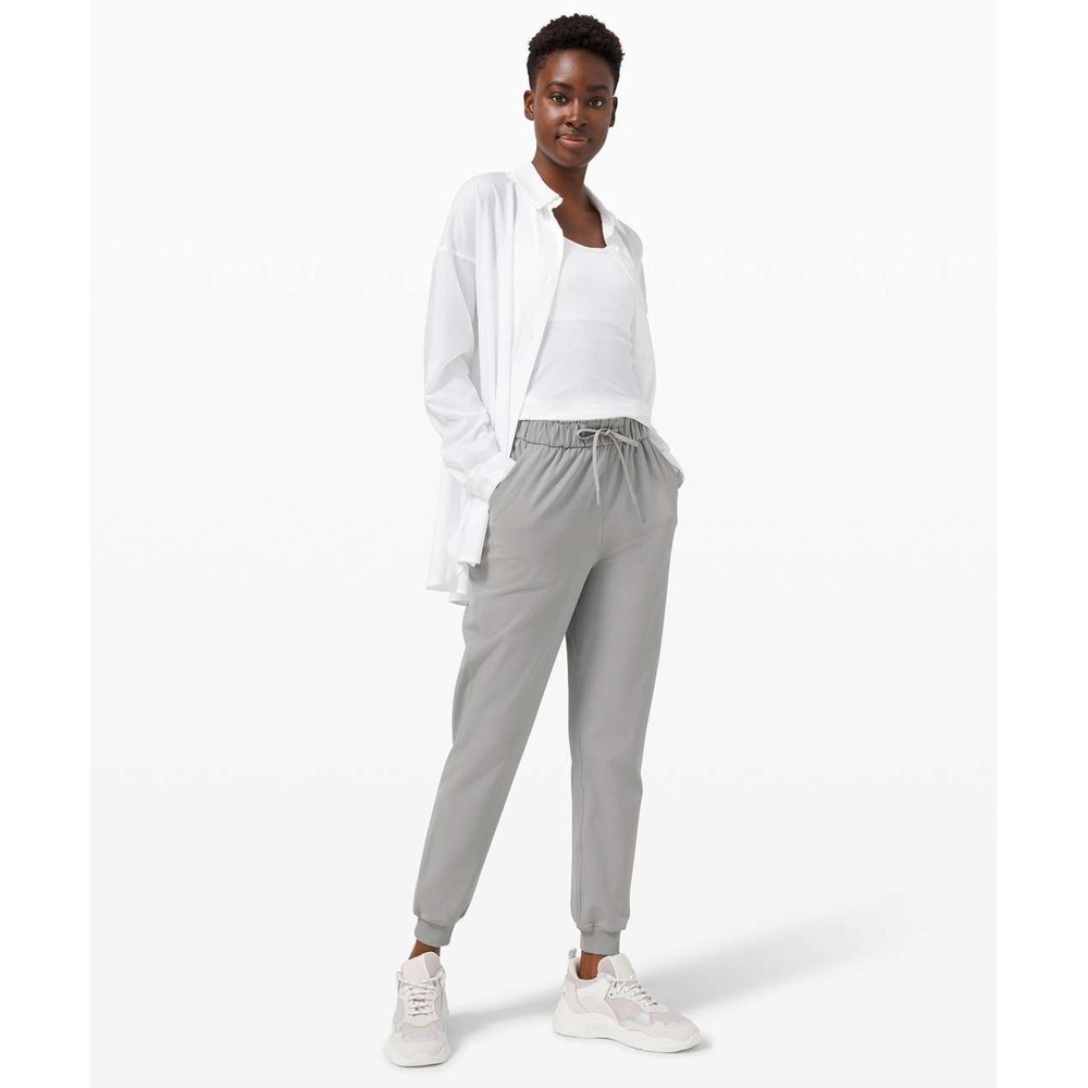 Lululemon Keep Moving Jogger Rhino Grey Luxtreme High Rise Pants Size 4 Office
